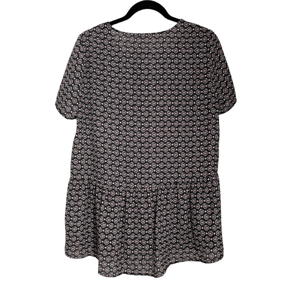 Pleione Printed Peplum Top M - Picture 4 of 5